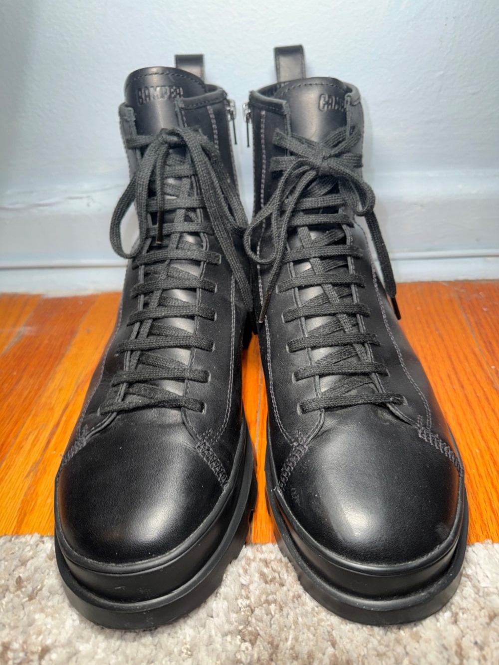 Camper Brutus K300485 Black Leather Boots
